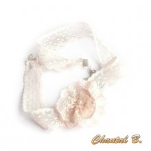 powder pink lace hairband wedding accessory romantic headband