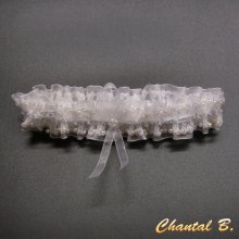 white lace wedding garter PAMELA