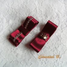 clips red shoes wedding evening ceremony bow burgundy bride