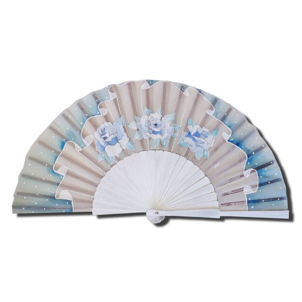 A beautiful hand-drawn and hand-painted silk fan for a perfect "Big Day".