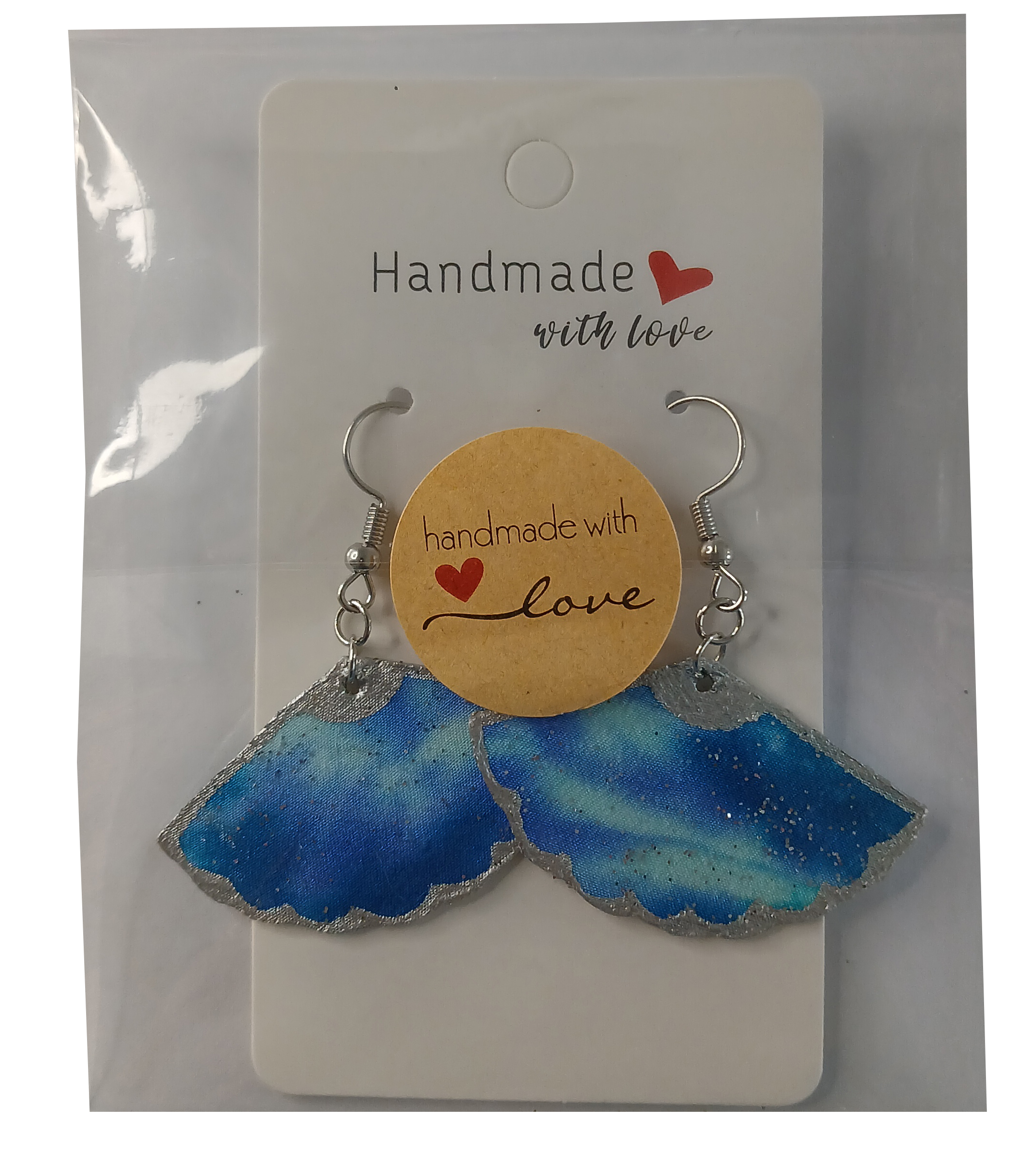 Boucles d oreilles en soie recto verso