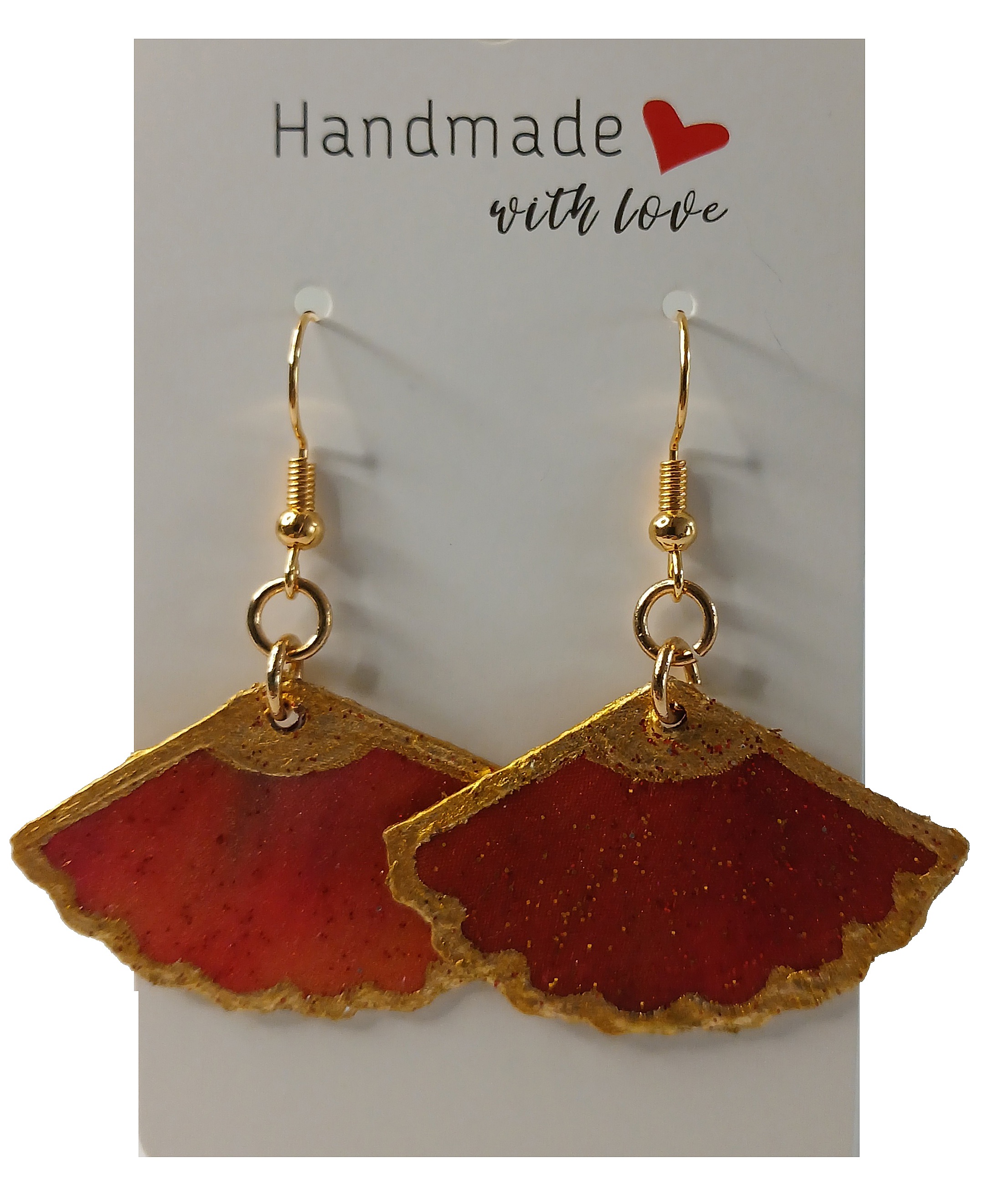 Boucles d oreilles en soie recto verso