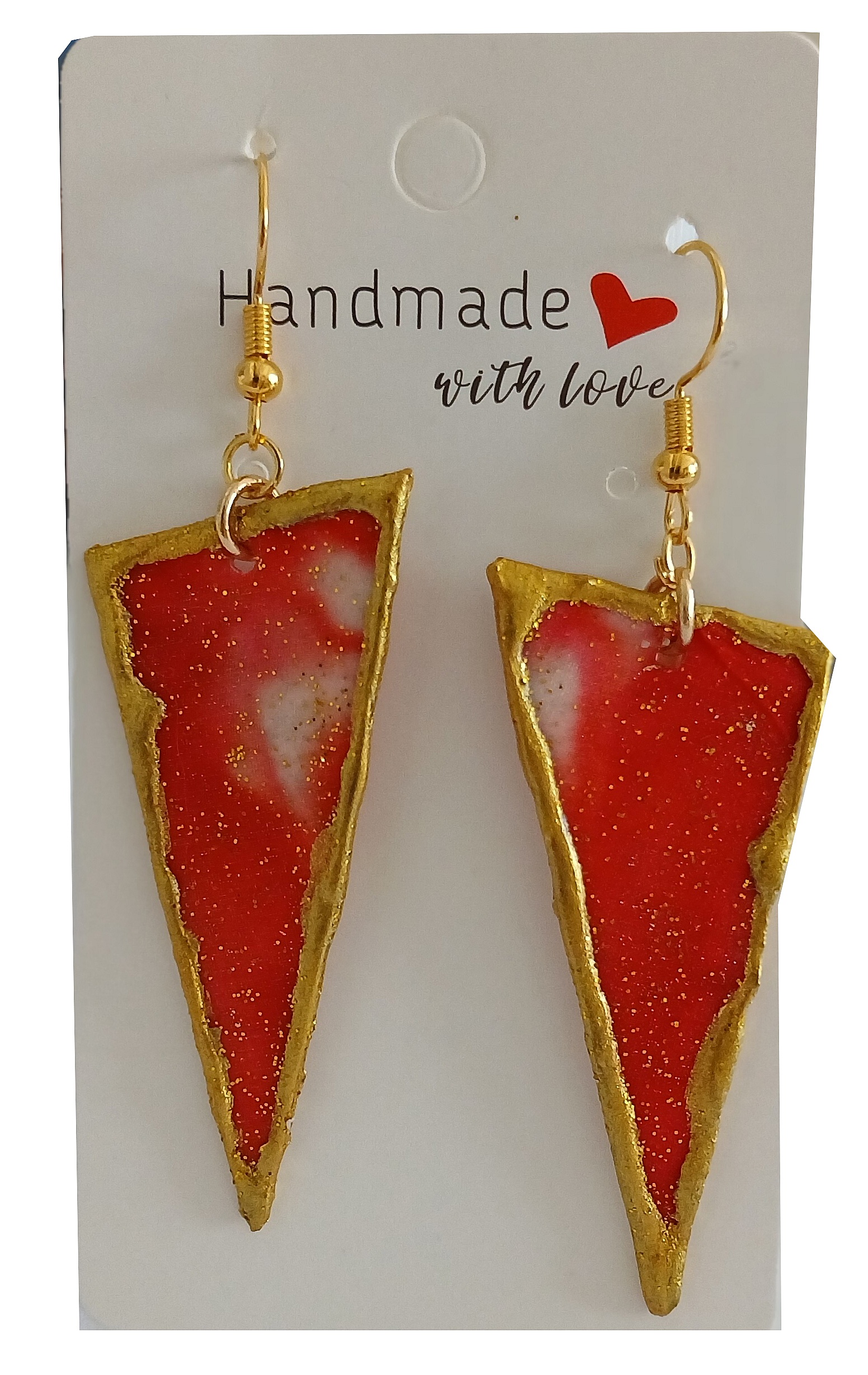 Boucles d oreilles tr&eacute;s l&eacute;g&egrave;res en soie peinte recto verso