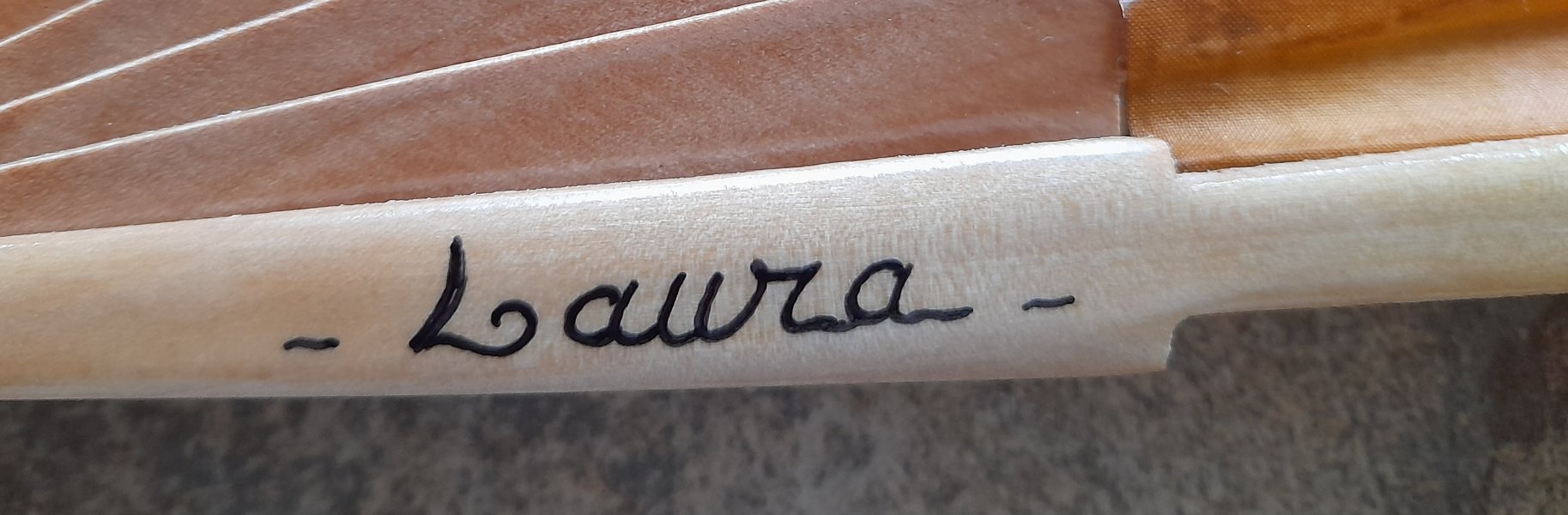 Hand drawn and painted cotton fan "AGRA