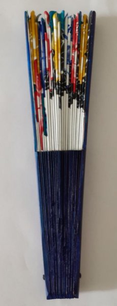 Hand drawn and painted satin fan "OAXAQUE&Ntilde;A