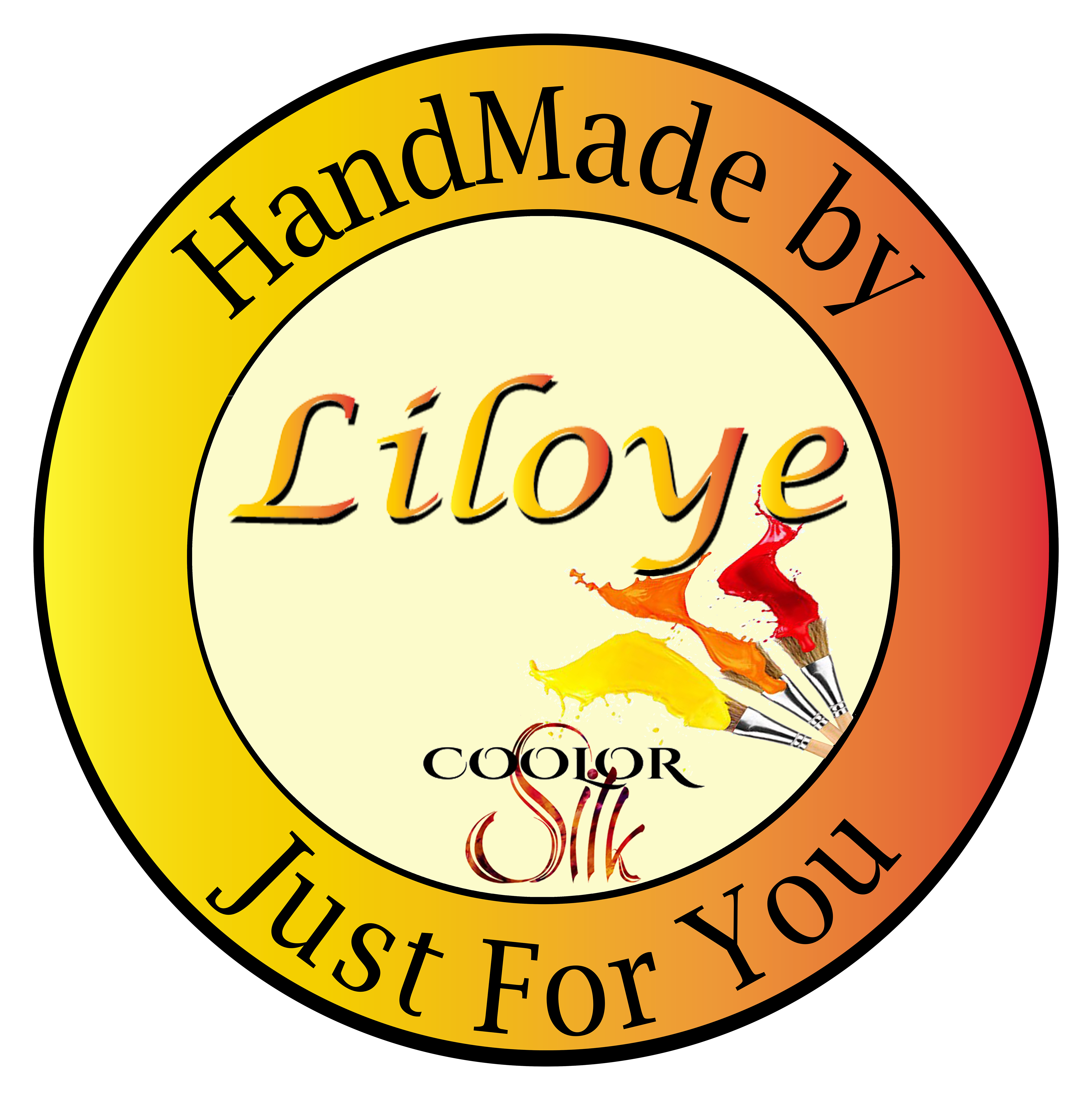 Hand drawn and painted satin fan "Piano Pianissimo