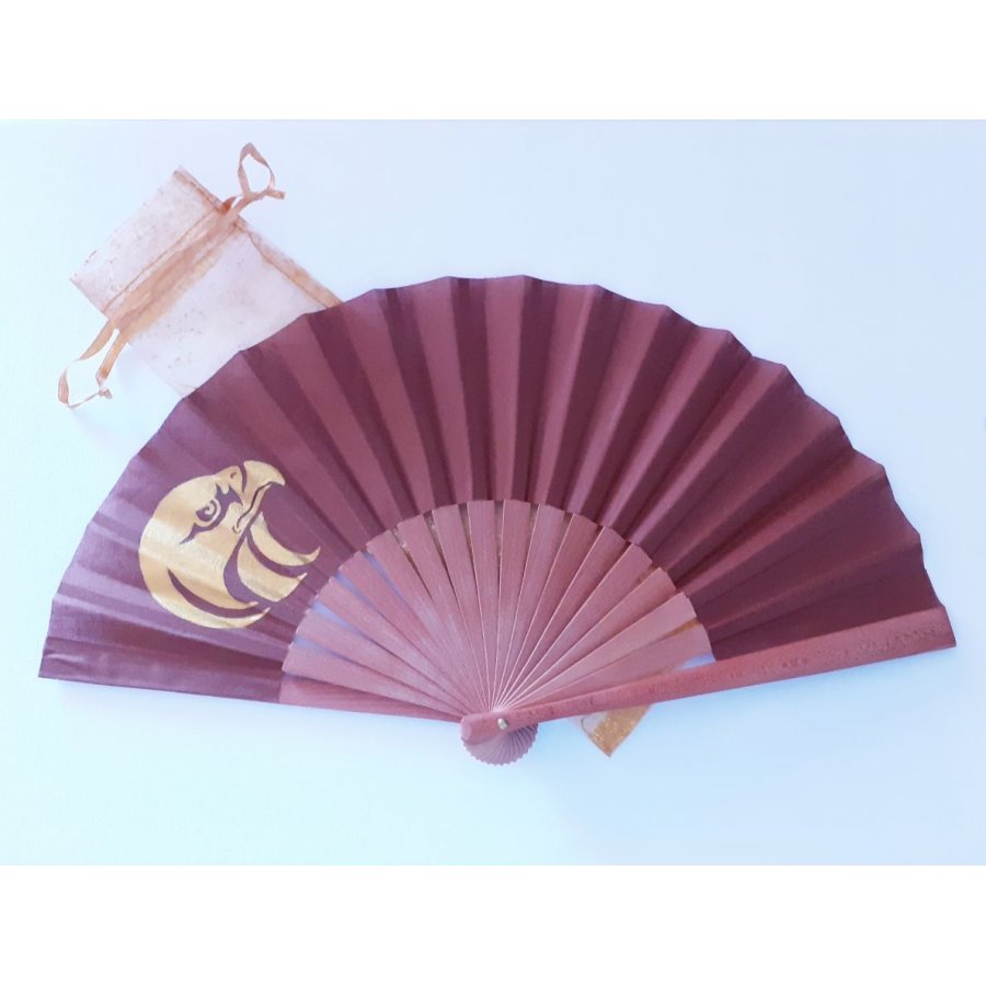 Unisex hand painted cotton fan. "Emirates" 19cm