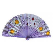 My first hand drawn and painted cotton fan to personalize