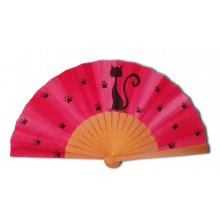 My hand drawn and painted mini cotton fan "papat