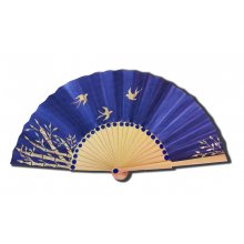 Hand drawn and painted satin fan 'Redemptio' collection 2021