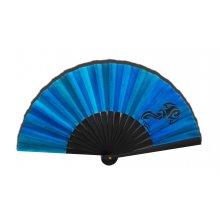 New zodiac collection, hand painted cotton mini fan. 'Aquarius'