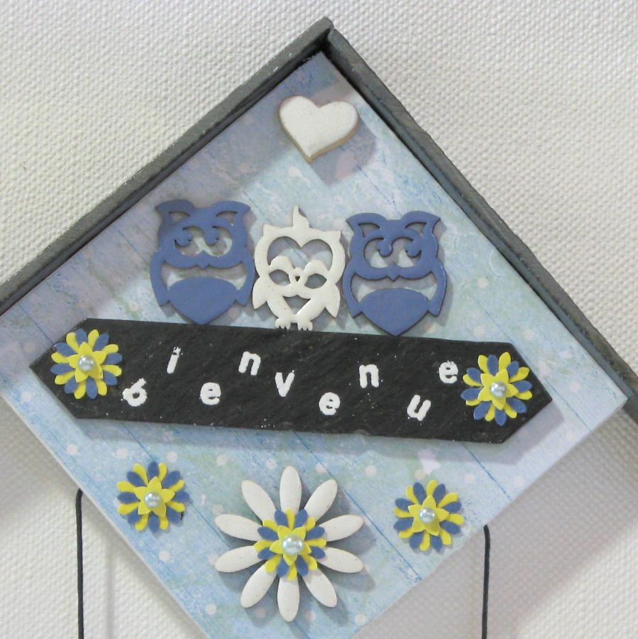 Baby Gift, Baby Owl Birth Frame, Unique Creation