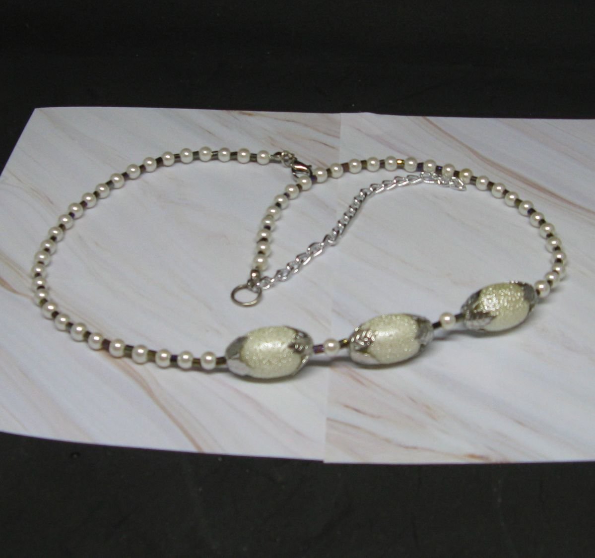 Fancy Pearl Necklace, Unique Creation