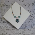 Slate and Turquoise Howlite Beads Necklace for Women, Unique creation