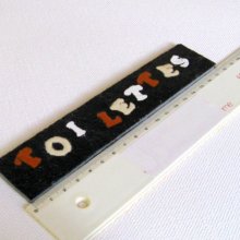 Plaque de Porte pour TOILETTES en Ardoise Lettres Emaillés, a Poser sans Trou, Création Artisanale