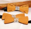 Wooden bow ties to personalize