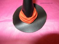 sew the ribbon around the hat