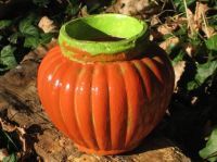 Halloween pumpkin vase