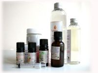 Bottles of essential oils