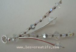 Create crystal charms for hair clips