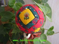 Provençal patchwork Christmas bauble