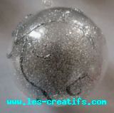 silver glitter christmas bauble