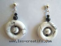 White howlite earrings