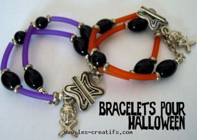 Easy Halloween bracelets