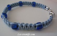 bracelet in macramé and crystal beads
