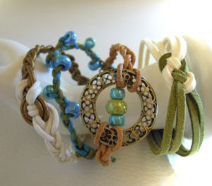 DIY braided leather bracelets
