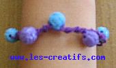 macrame and fimo pearl bracelet