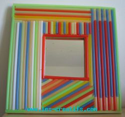 mirror deco with straws