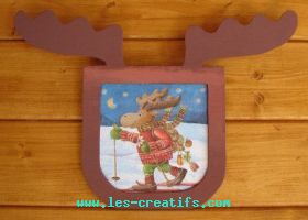 Christmas reindeer frame