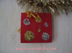 Children's Christmas card with glitter