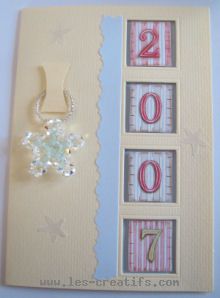 happy New Year card with pearl decoration
