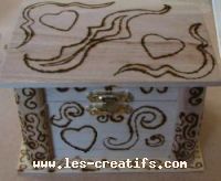 pyrography on wooden box