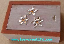 Mini rhinestone flower box