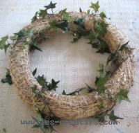 Wicker straw wreath