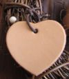 Natural leather heart