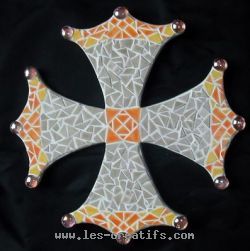 Occitan cross in D'Clic mosaic