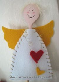 christmas angel with wooden spoon