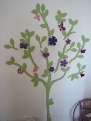 Tree as a wall decoration for a child's bedroom