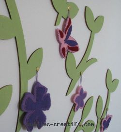 felt decorations for wall trees