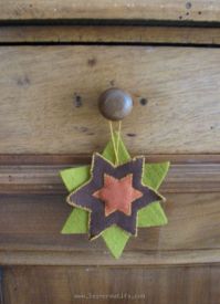 Felt embroidered Christmas star