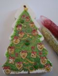 decorated wooden Christmas trees