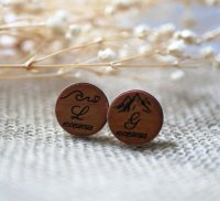 wooden cufflinks