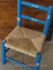 stencilled chair