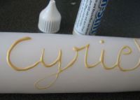 Personalize the christening candle