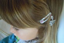 Little pearl and rhinestone barrettes for girls