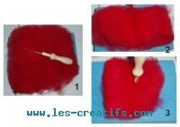 Carded wool felting